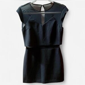 Express Little Black Mini Dress with mesh detail